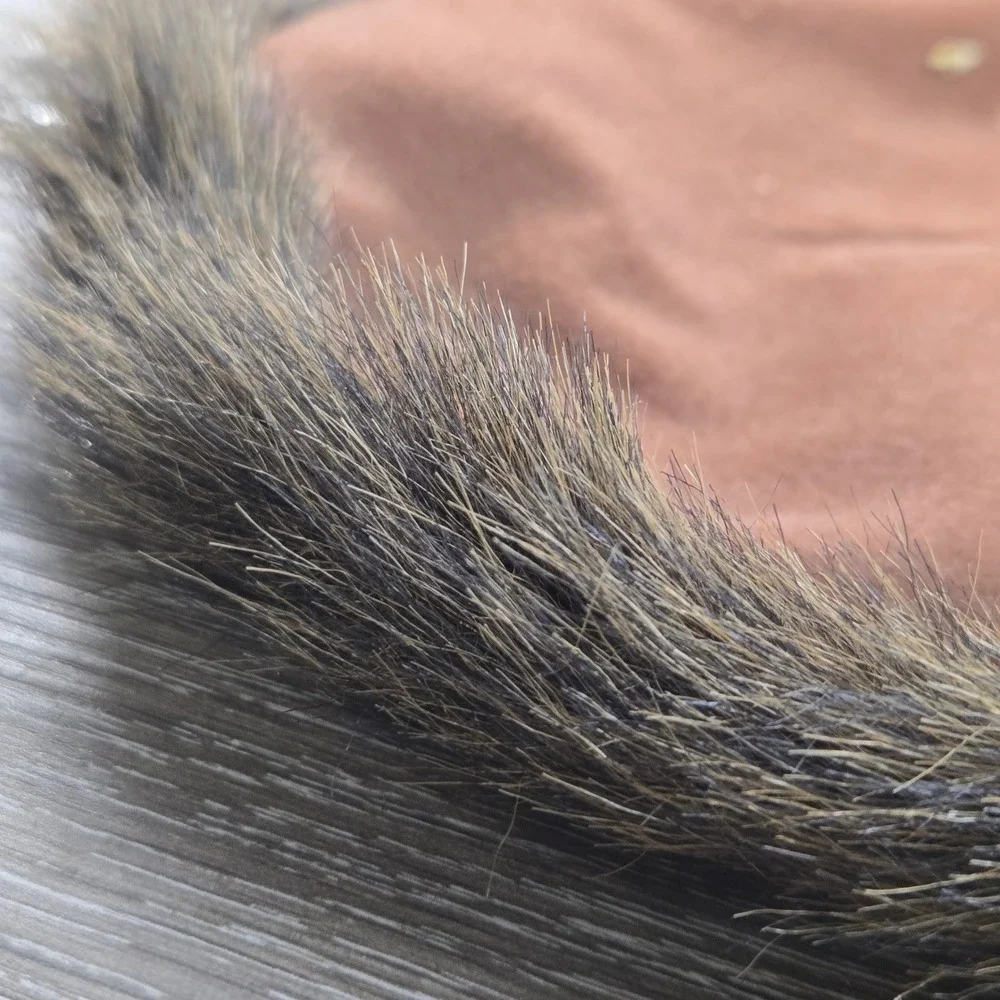Trim Display Mat Real Fur One Size Brown French Style Plush